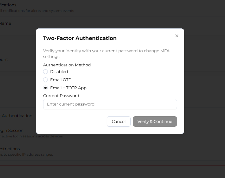 Configure MFA